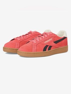 Reebok Club C Grounds Sneakers in Sunset Coral/ Black/ Gum - Never worn!